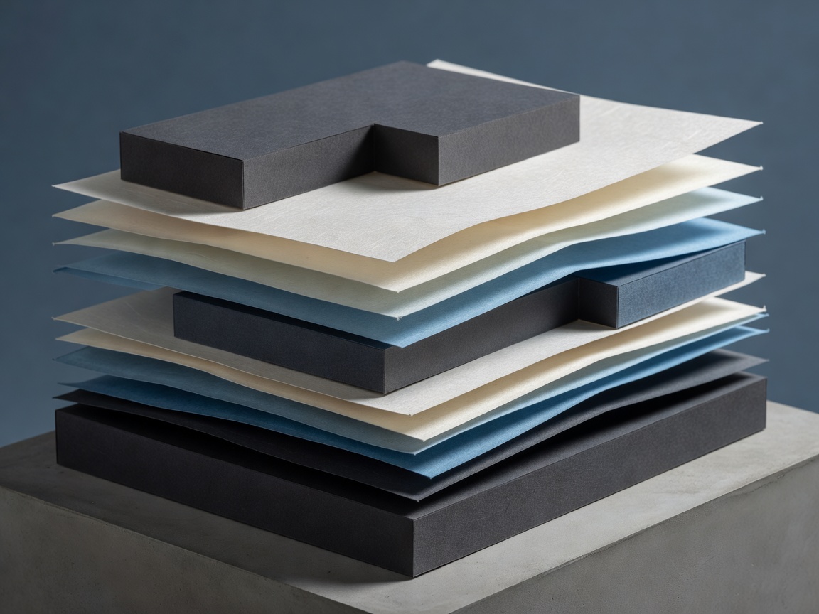 Layers of paper and solid blocks representing the components of AI delivery costs